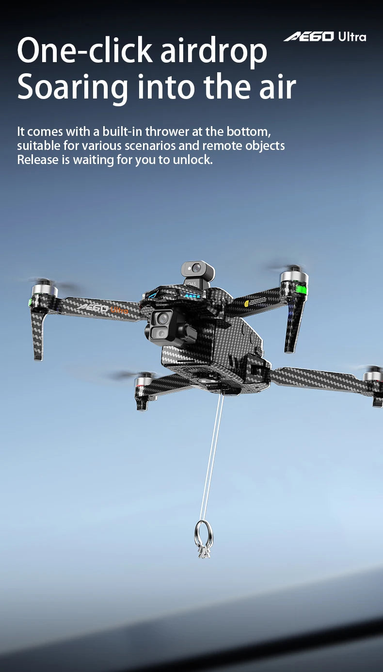 AE60 GPS Drone – 8K Camera, 3-Axis Gimbal, Obstacle Avoidance Quadcopter