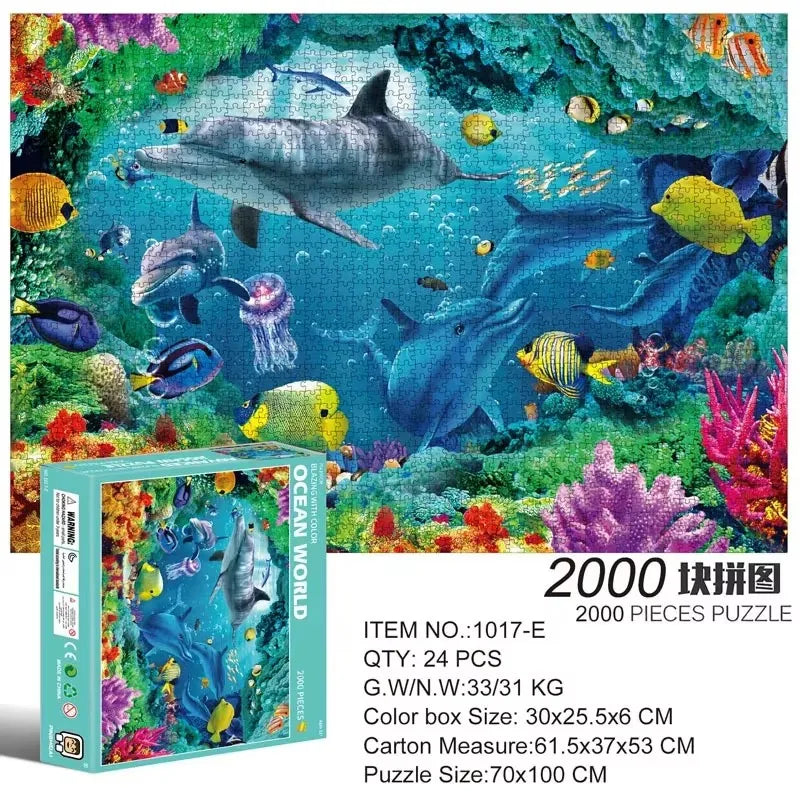 2000-Piece Landscape Jigsaw Puzzle – Educational Game for Kids & Children