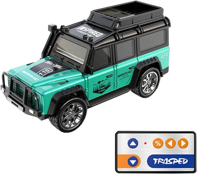 1/64 Mini RC Car 4x4 Alloy Racing Truck with Lights