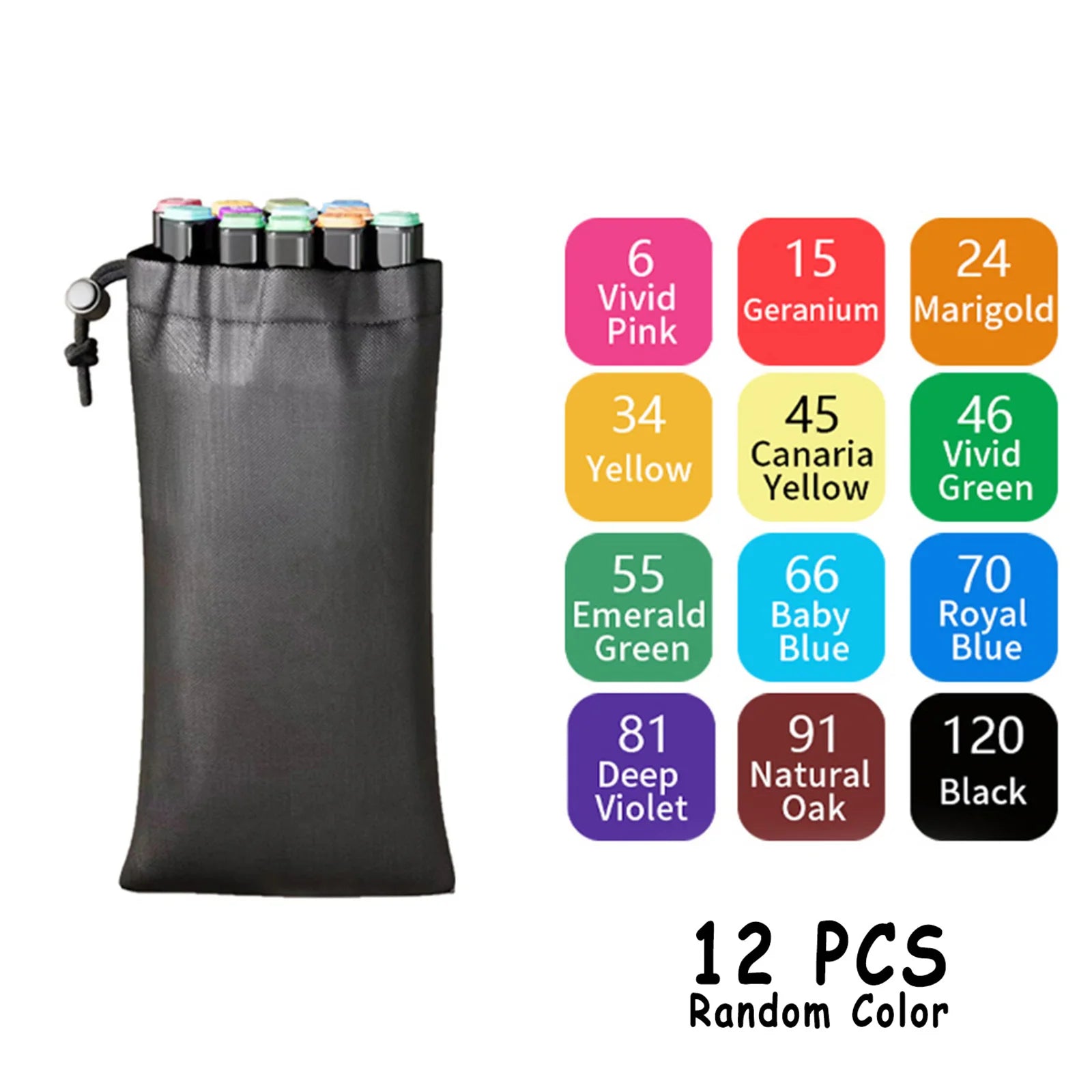 Double Tip Permanent Art Marker Pens – 24–168 Colors