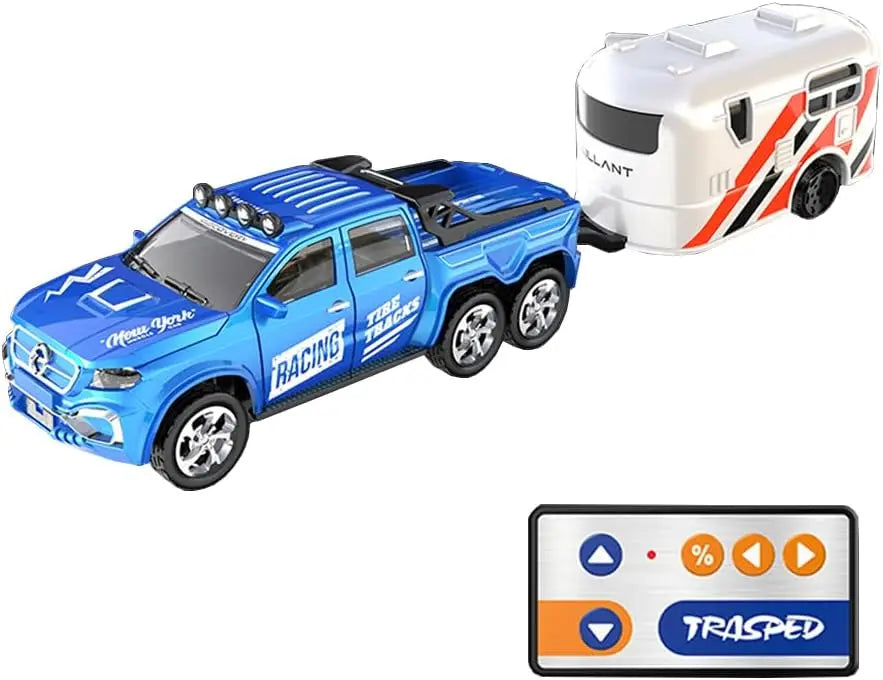 1/64 Mini RC Car 4x4 Alloy Racing Truck with Lights