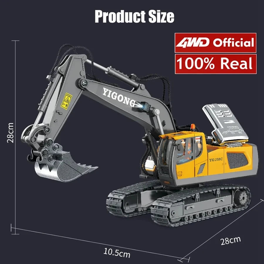 4WD RC Excavator Dump Truck Bulldozer Toy – Construction Vehicle