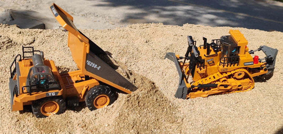 4WD RC Excavator Dump Truck Bulldozer Toy – Construction Vehicle