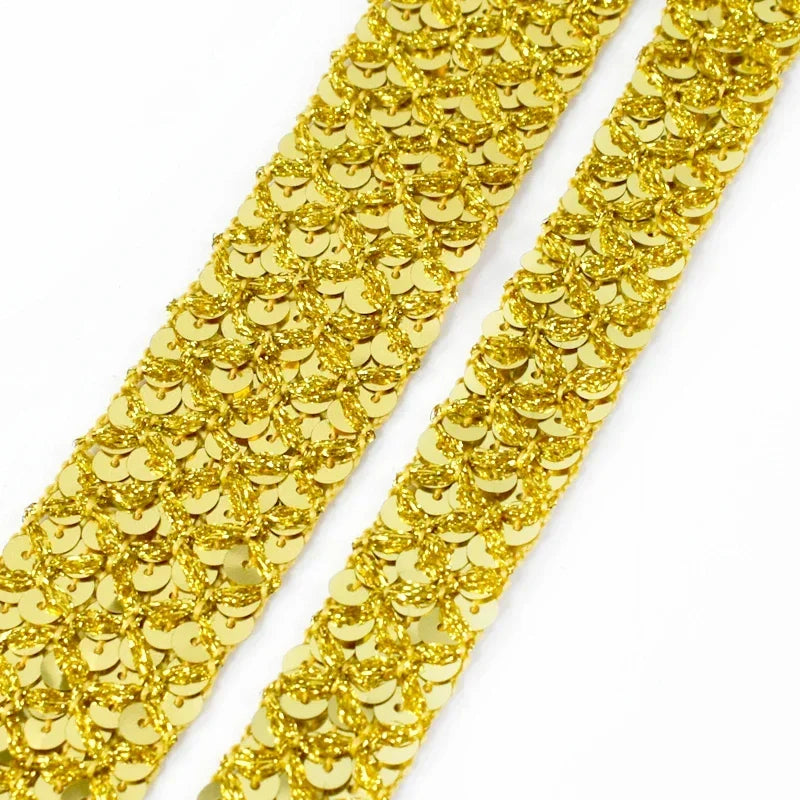 2–10M Sequin Ribbon Lace Trim – DIY Sewing & Wedding Decor