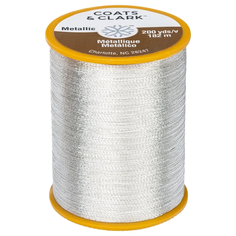 Metallic Silver Embroidery Thread – 200 Yards, 40WT