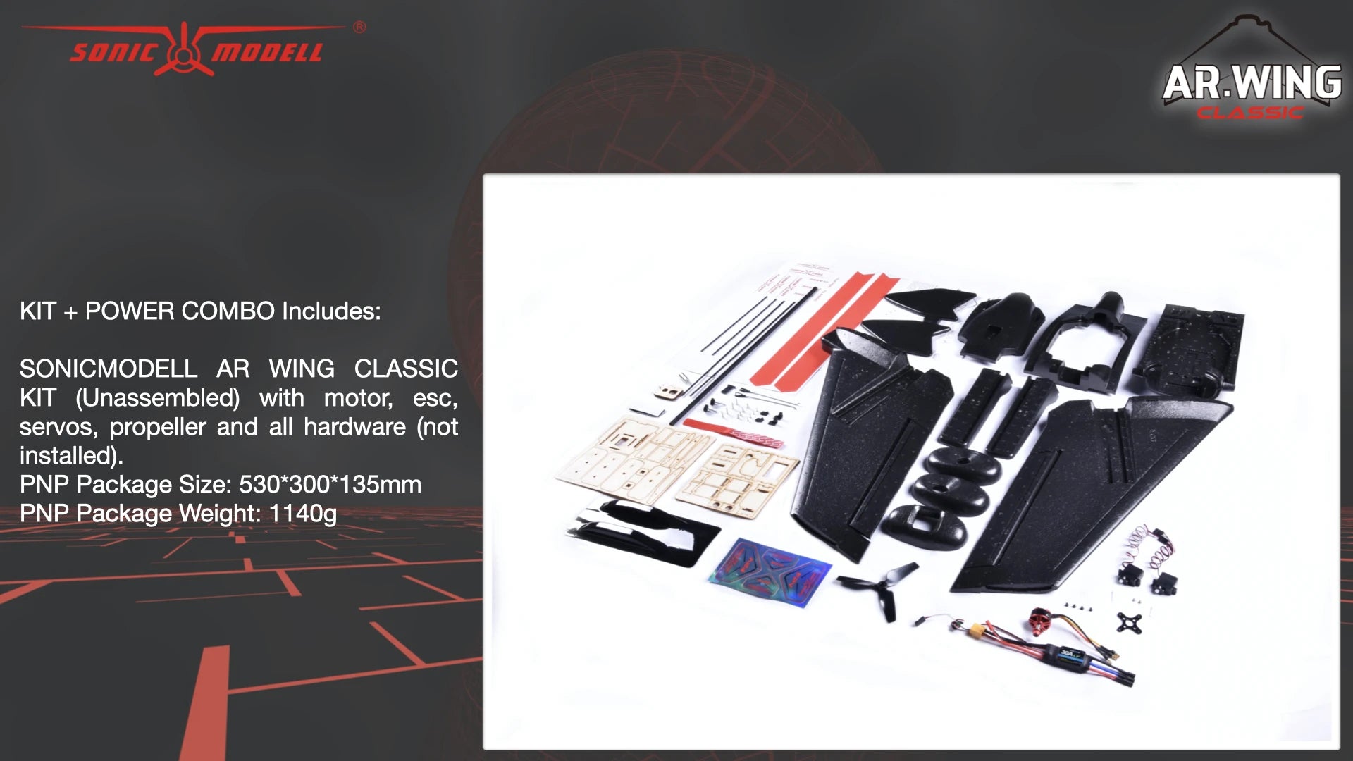 SonicModell AR Wing Classic 900mm EPP FPV RC Airplane Kit