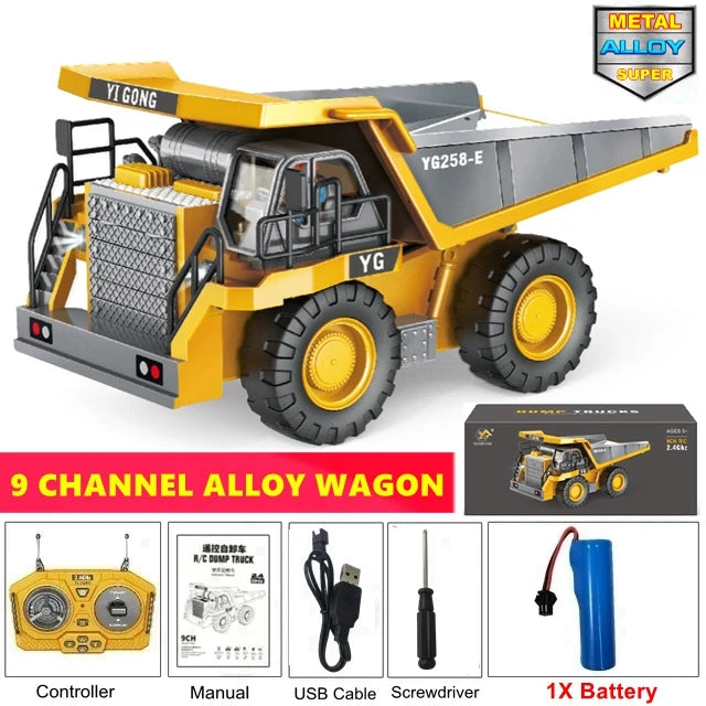 4WD RC Excavator Dump Truck Bulldozer Toy – Construction Vehicle