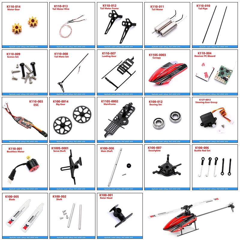 WLtoys K110S RC Helicopter Upgrade Parts & Accessories