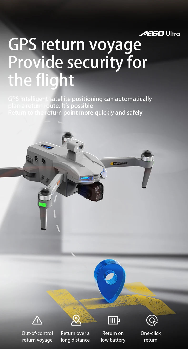 AE60 GPS Drone – 8K Camera, 3-Axis Gimbal, Obstacle Avoidance Quadcopter