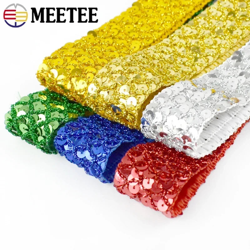 2–10M Sequin Ribbon Lace Trim – DIY Sewing & Wedding Decor