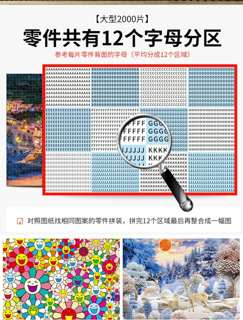 2000-Piece Landscape Jigsaw Puzzle – Educational Game for Kids & Children