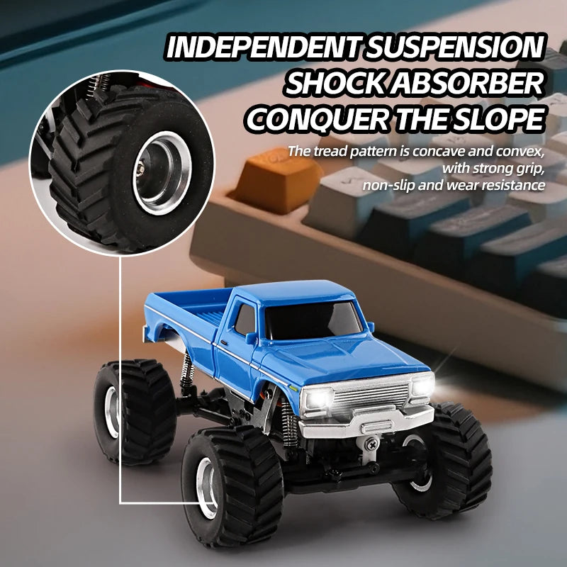 1/36 RC Crawler Car 4WD Off-Road with LED Lights – RTR