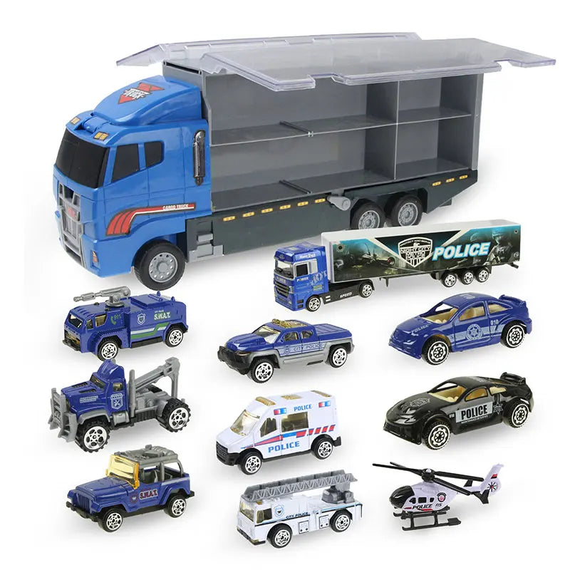 10-in-1 Construction Truck Toy Set – Die-Cast Vehicles for Kids