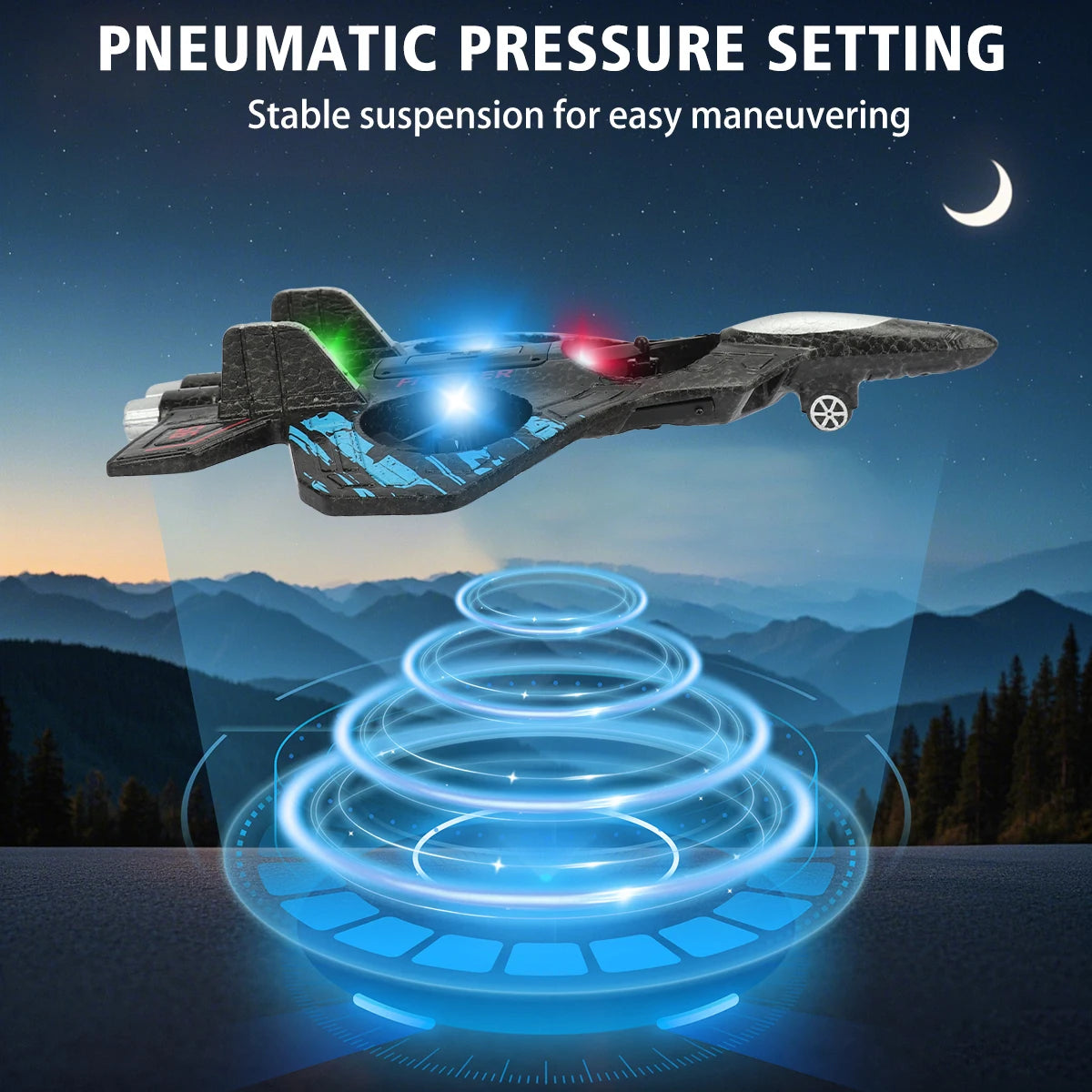 2.4G EPP RC Fighter Plane Glider with Lights – Stunt Aircraft