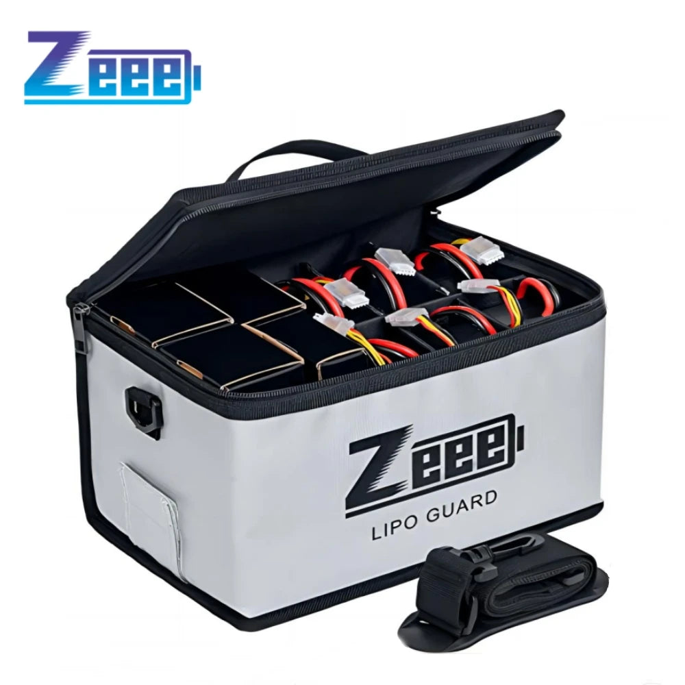 Zeee Lipo Fireproof Battery Safety Bag – 10 Cells, Large Capacity