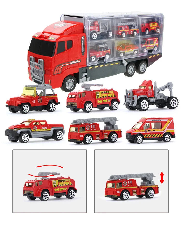 10-in-1 Construction Truck Toy Set – Die-Cast Vehicles for Kids