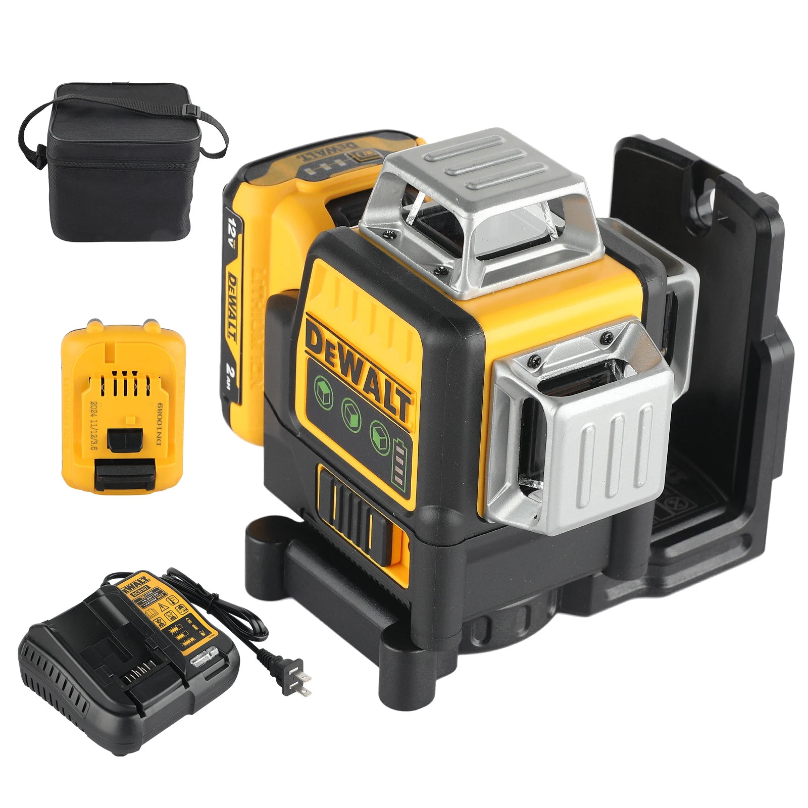 DeWalt DW089LG 12-Line Green Beam Laser Level – 360° 12V
