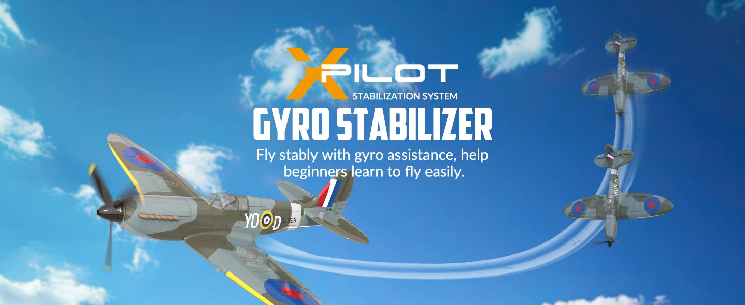 Volantex Spitfire RC Plane 2.4G 4CH Warbird – 400mm RTF