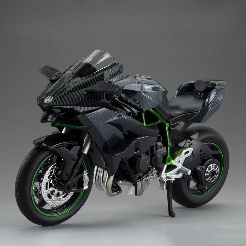 1:12 Kawasaki 400 H2R S1000RR Diecast Motorcycle Toy – Steering Front Wheel & Lights