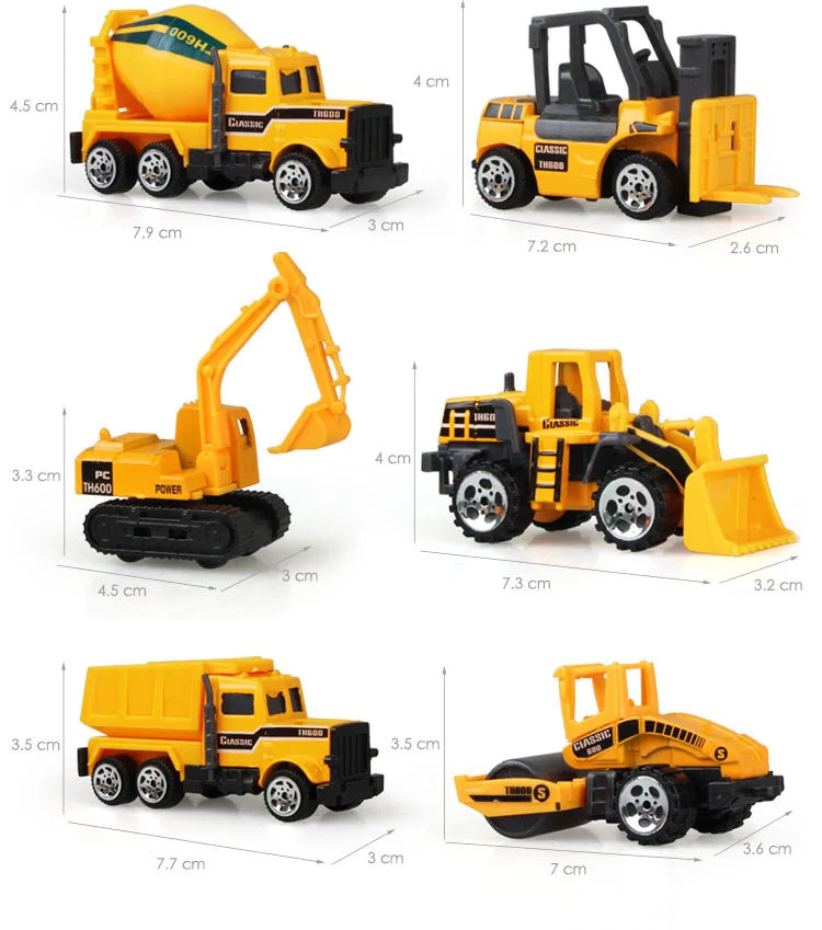 10-in-1 Construction Truck Toy Set – Die-Cast Vehicles for Kids