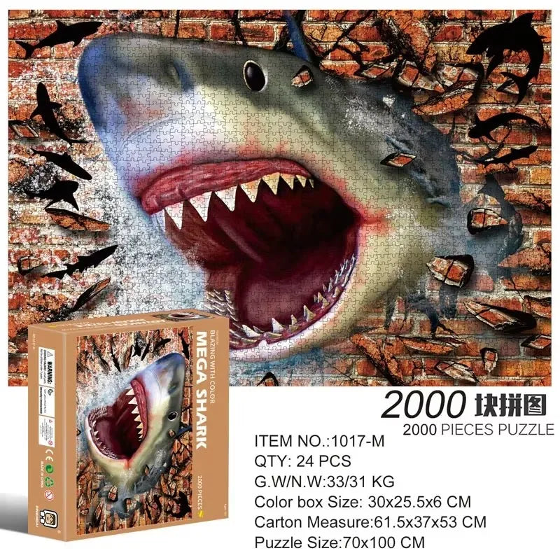 2000-Piece Landscape Jigsaw Puzzle – Educational Game for Kids & Children