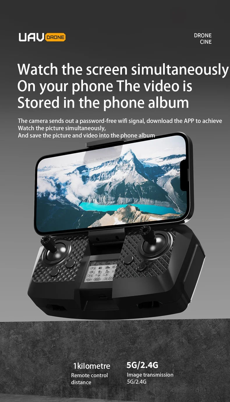 UVA P20 Drone – 8K HD Camera, 3-Axis Gimbal GPS Quadcopter