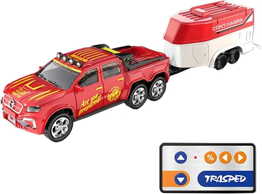 1/64 Mini RC Car 4x4 Alloy Racing Truck with Lights