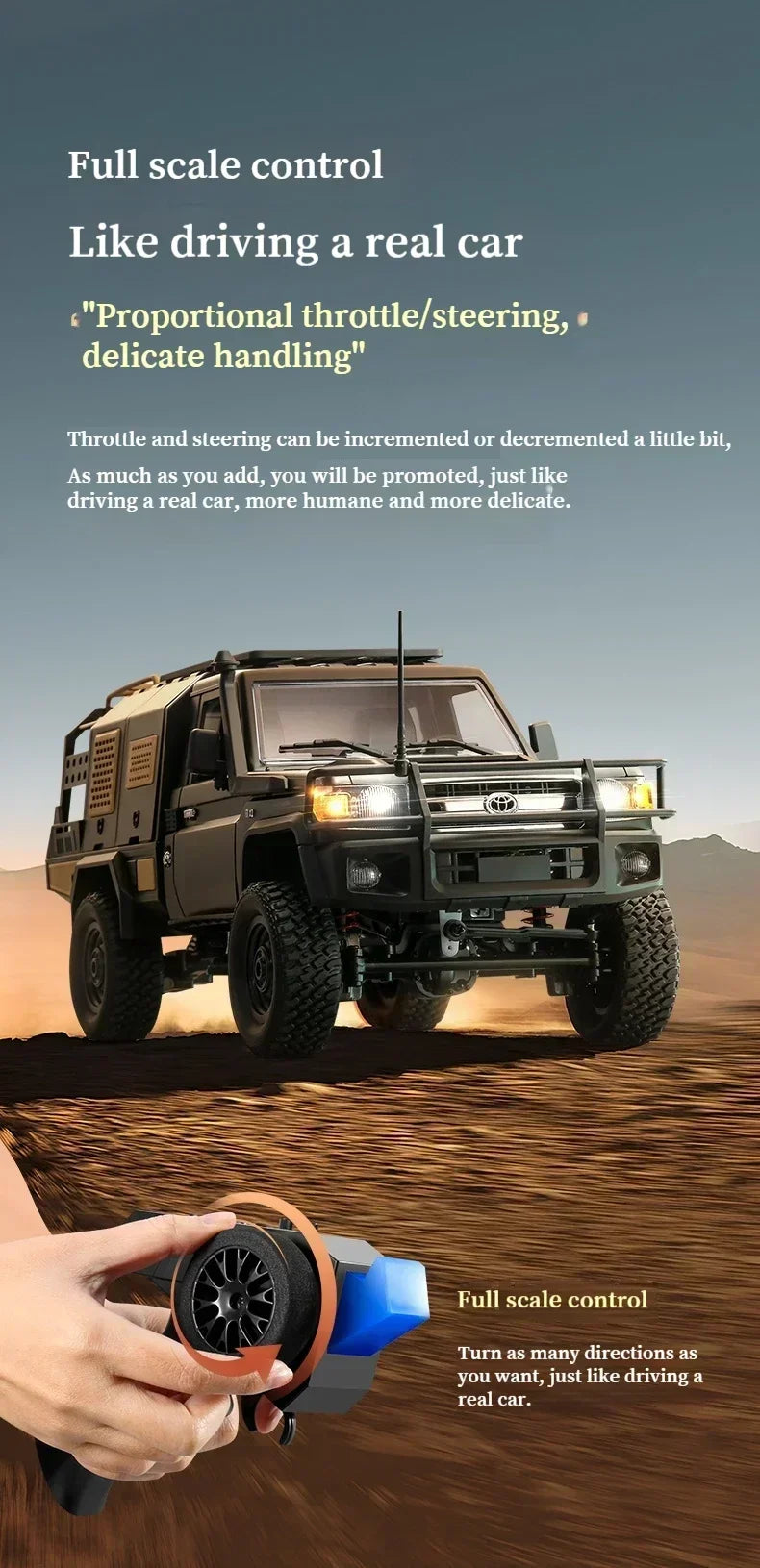 MN82/MN82S 1/12 RC Car 4x4 Off-Road Crawler – Toyota Style