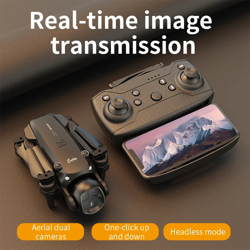 H20 Foldable RC Drone – Four-Axis Flying Toy with Dual Lens & Optical Flow Hover