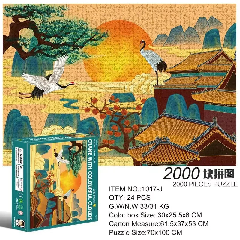 2000-Piece Landscape Jigsaw Puzzle – Educational Game for Kids & Children
