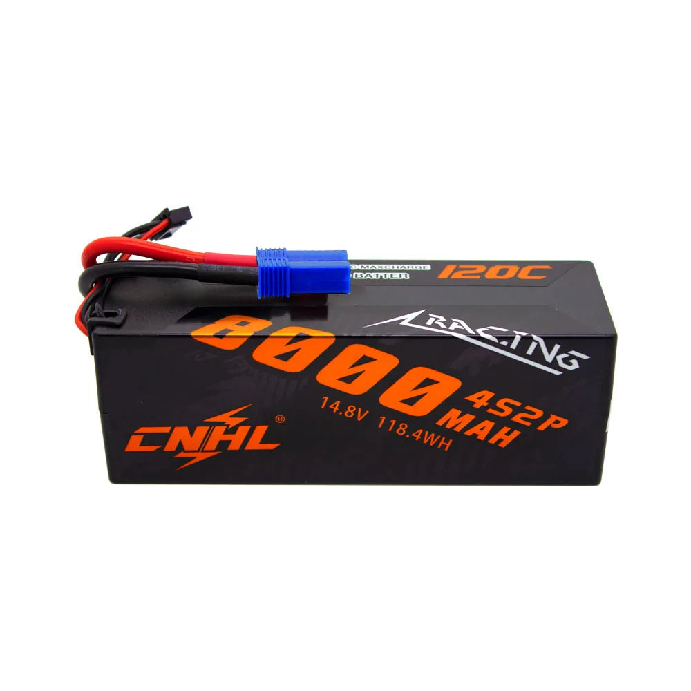CNHL Lipo Battery 3S/4S 5600-8000mAh 11.1V/14.8V Hard Case with T EC5 Plug