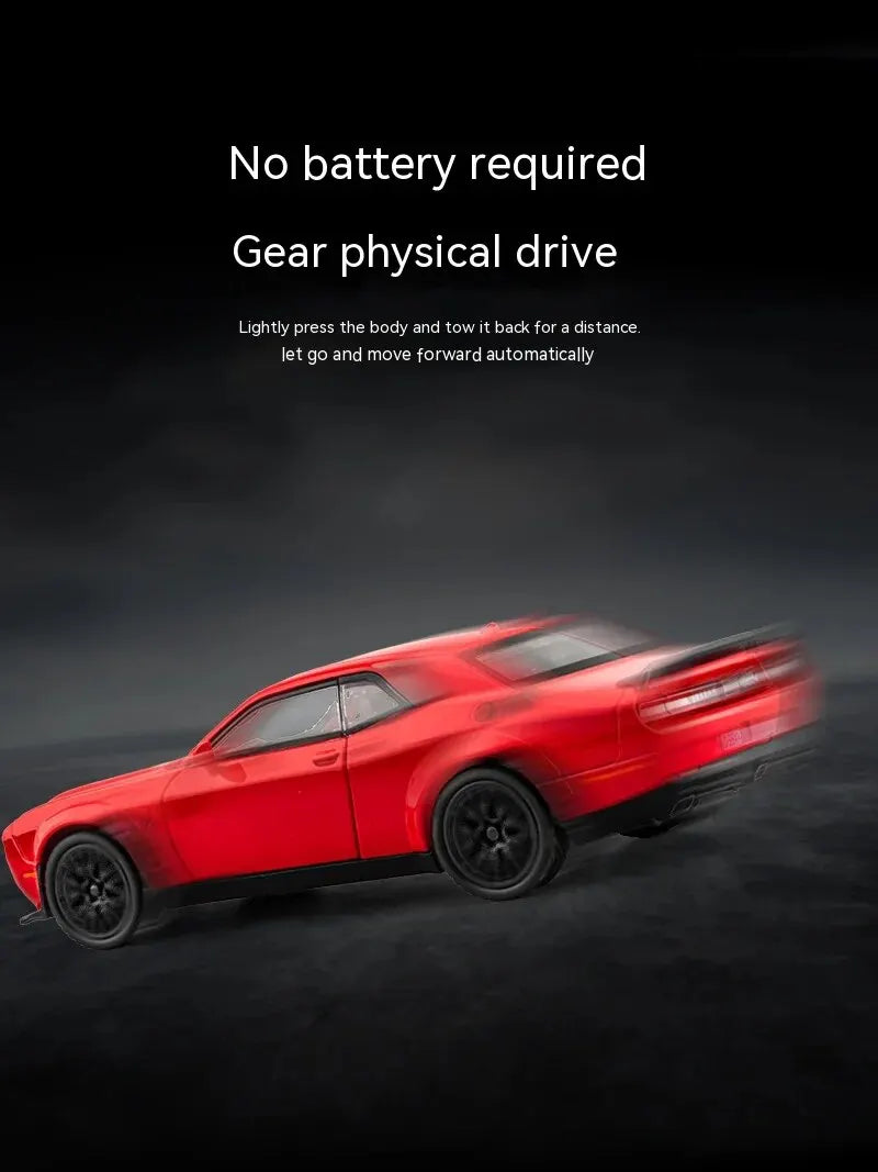 1:32 Dodge Challenger Hellcat Die-Cast Toy Car – Pull Back with Sound & Light