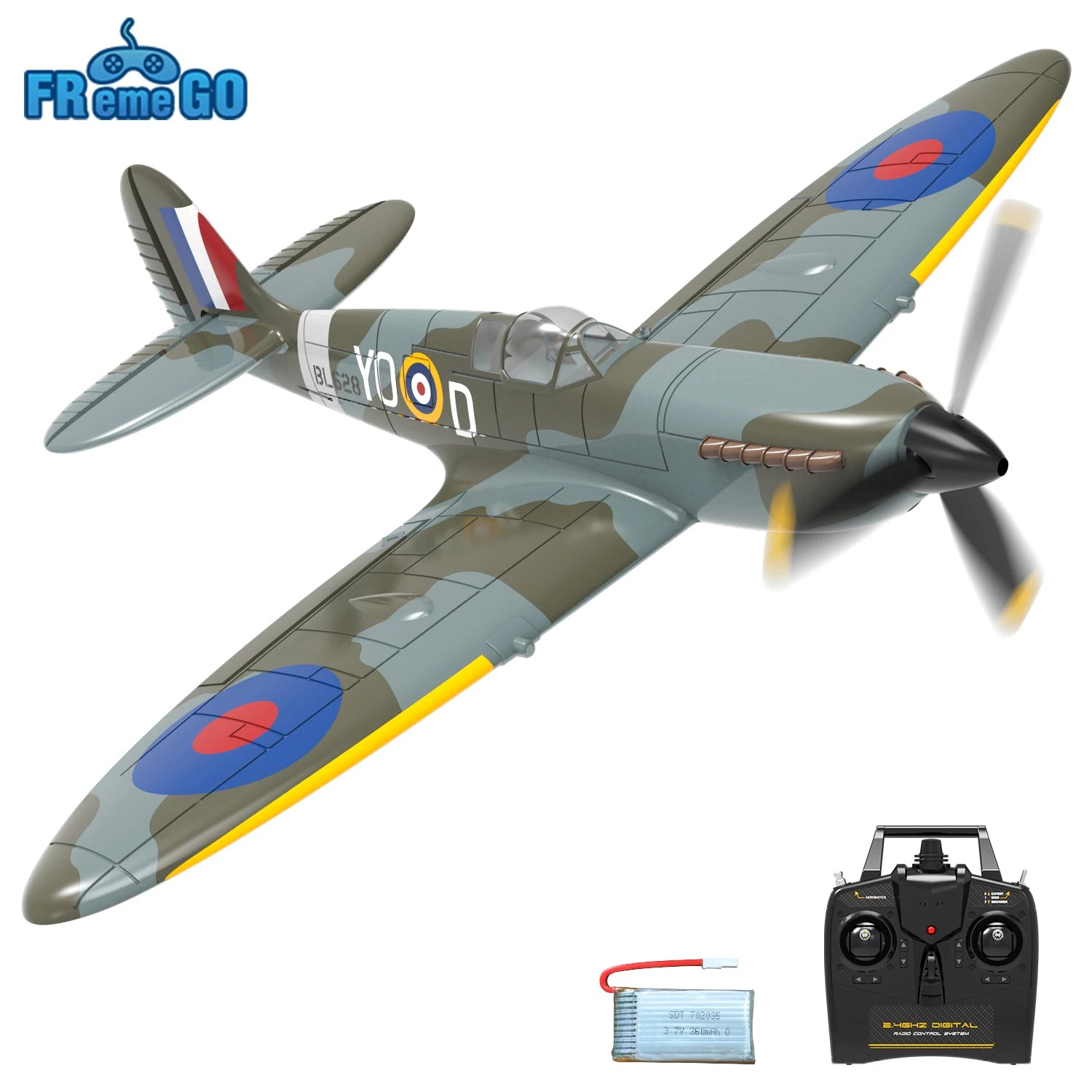 Volantex Spitfire RC Plane 2.4G 4CH Warbird – 400mm RTF