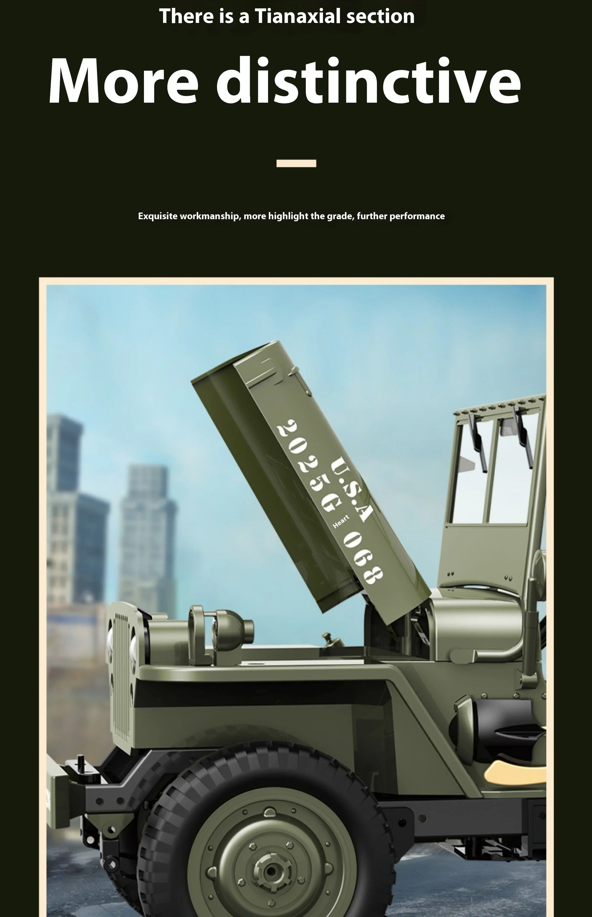 JJRC C8815 RC Jeep Willys 1/12 4WD Military Crawler Truck RTR