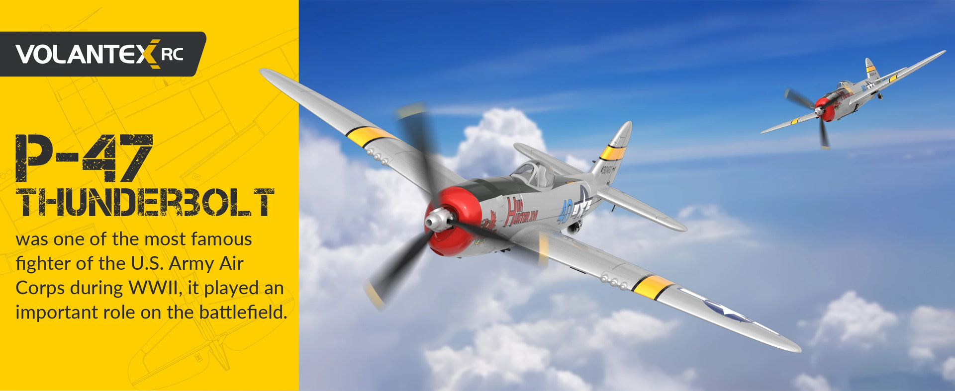 Volantex Spitfire RC Plane 2.4G 4CH Warbird – 400mm RTF