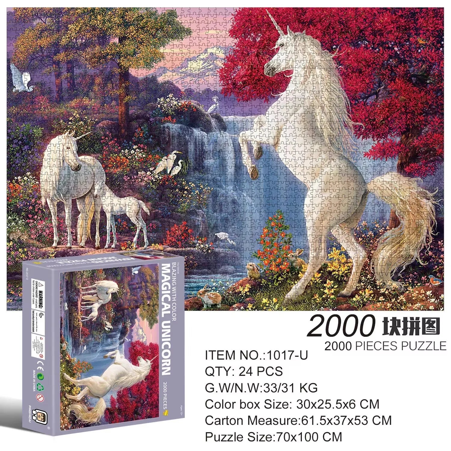 2000-Piece Landscape Jigsaw Puzzle – Educational Game for Kids & Children