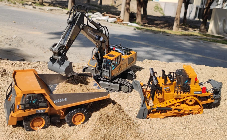 4WD RC Excavator Dump Truck Bulldozer Toy – Construction Vehicle