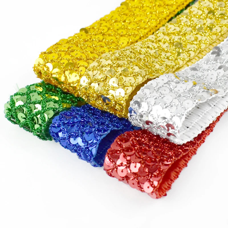 2–10M Sequin Ribbon Lace Trim – DIY Sewing & Wedding Decor