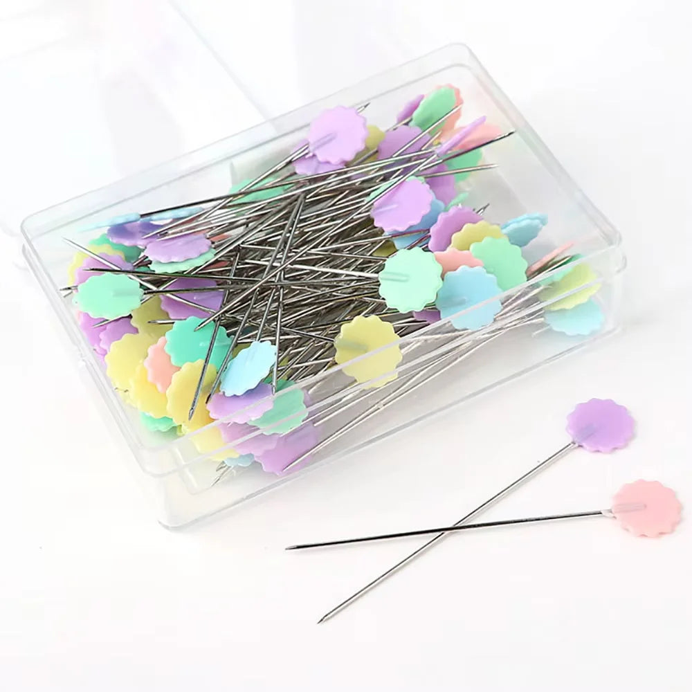 100Pcs Stainless Steel Dressmaking & Embroidery Pins – Sewing Accessories