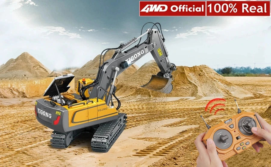 4WD RC Excavator Dump Truck Bulldozer Toy – Construction Vehicle