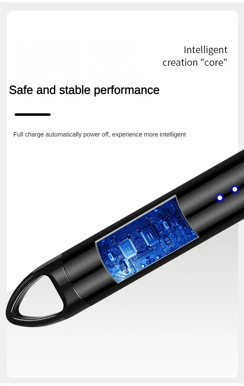 360° USB Electric Arc Lighter – Plasma Pulse Windproof Rechargeable BBQ Candle Lighter with Power Display