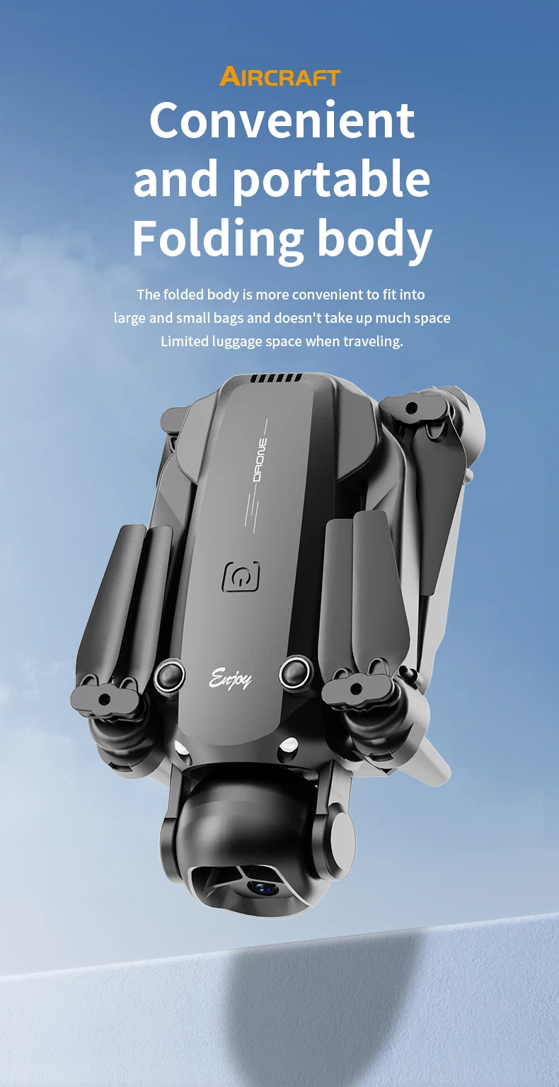 H20 Foldable RC Drone – Four-Axis Flying Toy with Dual Lens & Optical Flow Hover