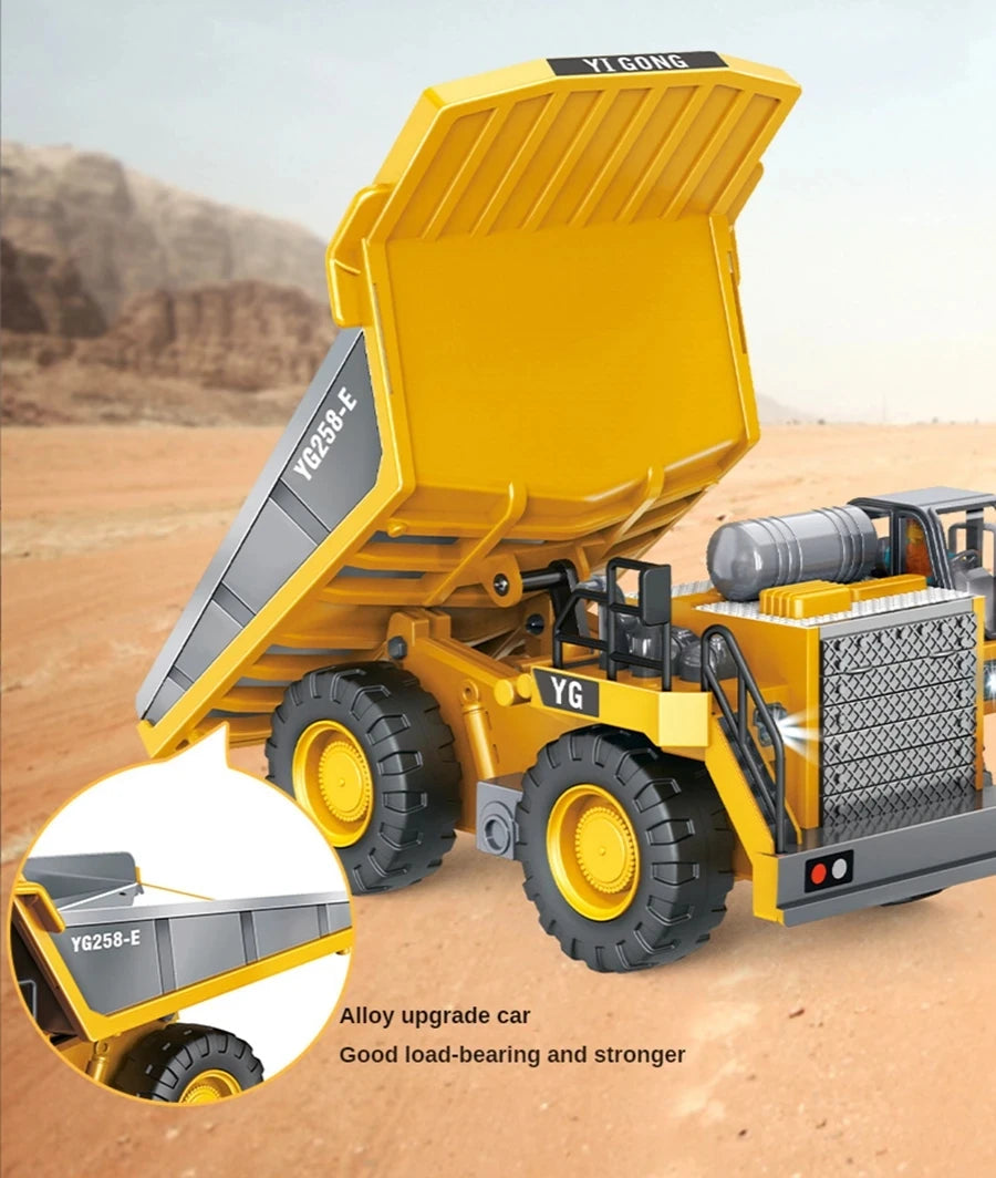 4WD RC Excavator Dump Truck Bulldozer Toy – Construction Vehicle