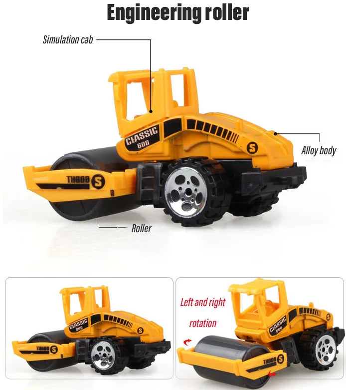 10-in-1 Construction Truck Toy Set – Die-Cast Vehicles for Kids