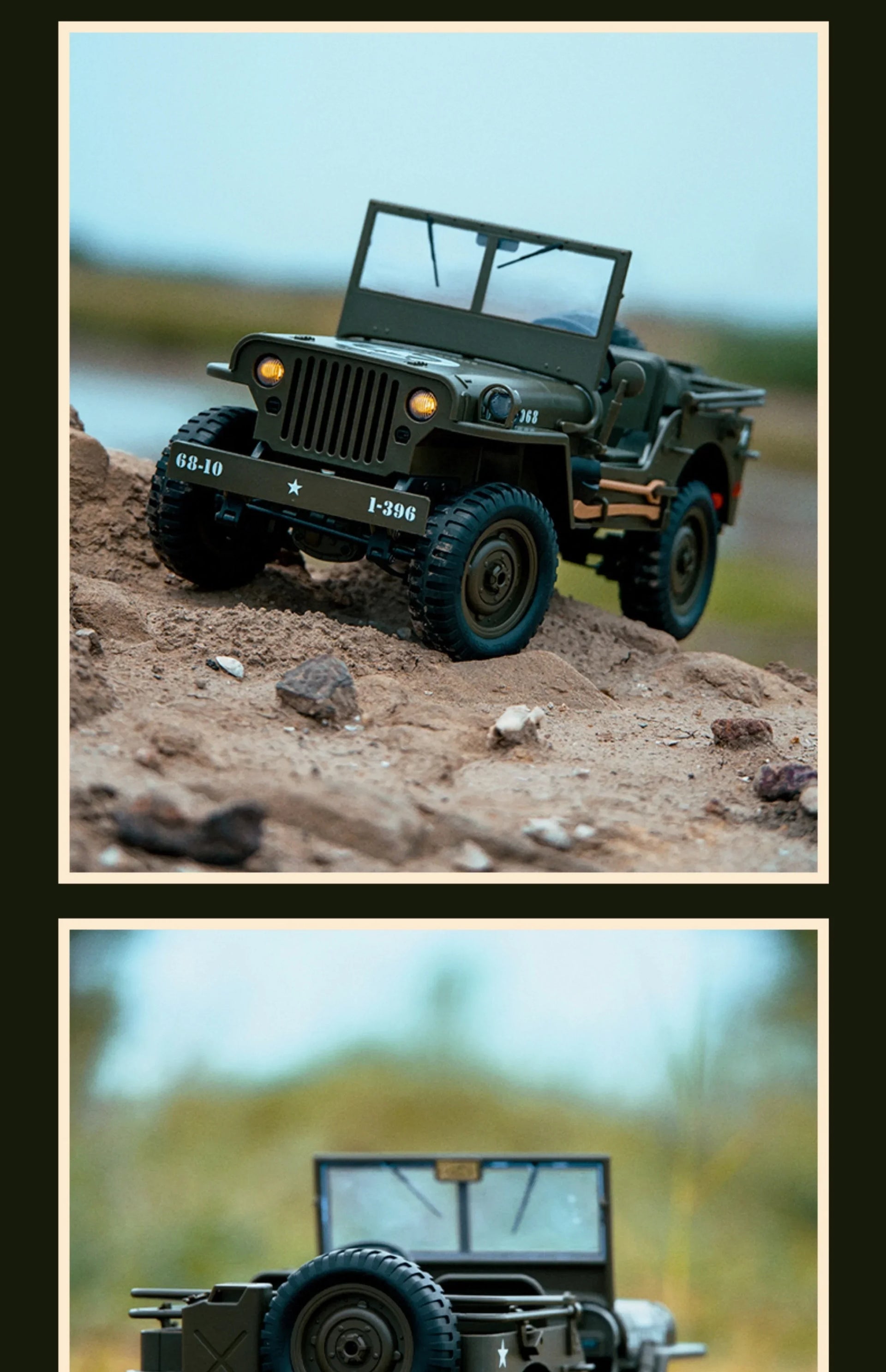JJRC C8815 RC Jeep Willys 1/12 4WD Military Crawler Truck RTR
