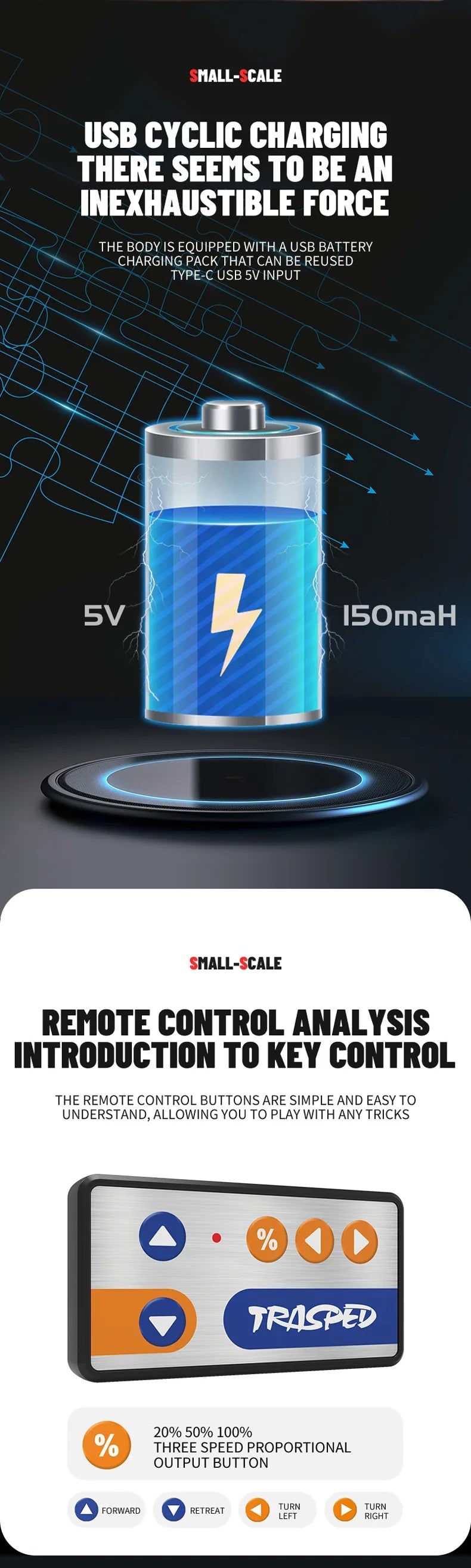 1/64 Mini RC Car 4x4 Alloy Racing Truck with Lights