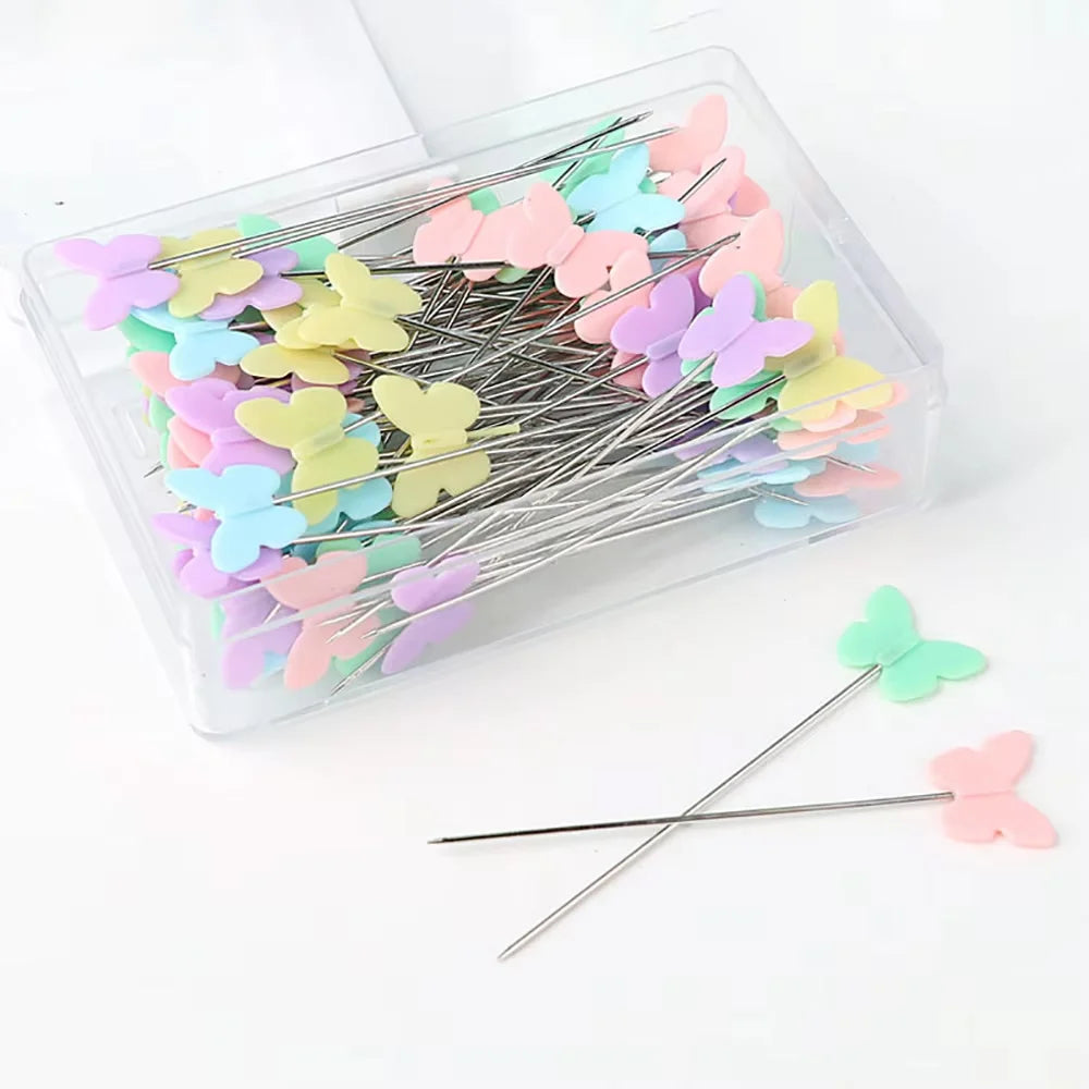 100Pcs Stainless Steel Dressmaking & Embroidery Pins – Sewing Accessories