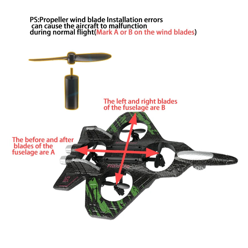 2.4G EPP RC Fighter Plane Glider with Lights – Stunt Aircraft
