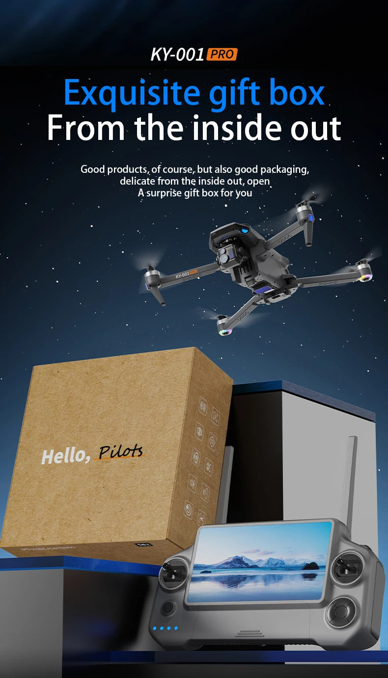 KY-001 PRO Hang 800g GPS Drone – 8K Camera, 3-Axis Gimbal, 20KM Range