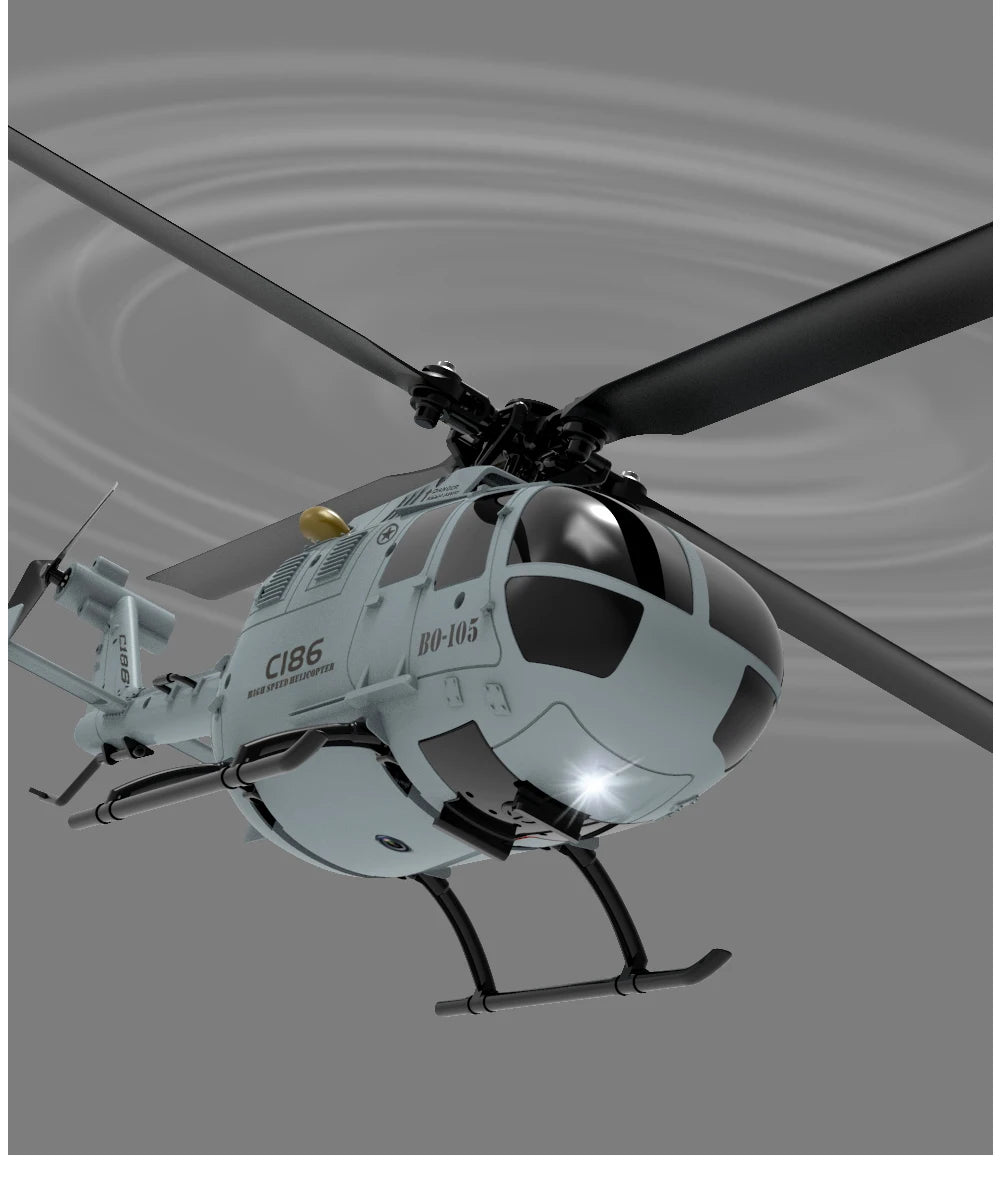 C186 RC Helicopter 2.4G 4CH BO105 with 6-Axis Gyro